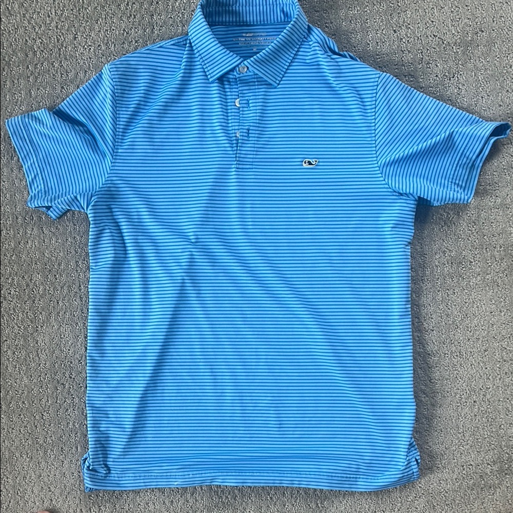Vineyard Vines Light Blue Striped Polo Shirt